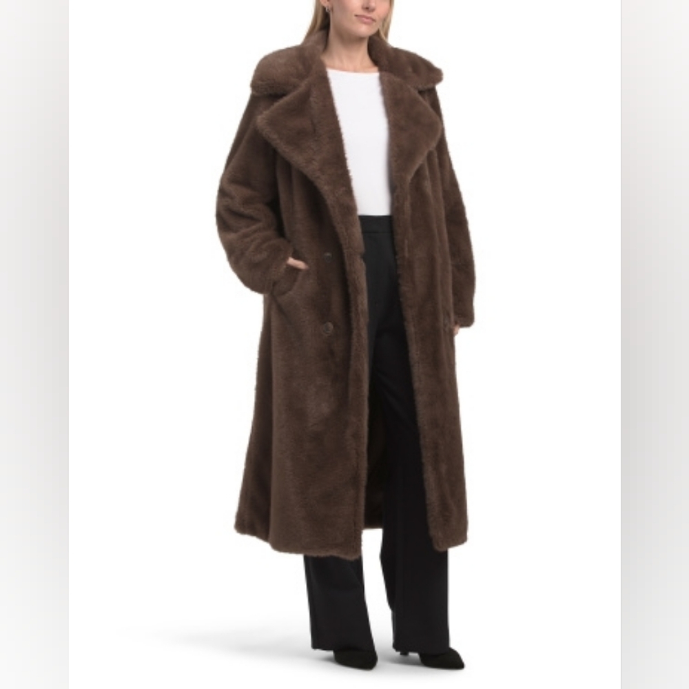 NWT Rebecca Minkoff Long Faux Fur Coat – Size M